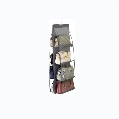 Sac de rangement - Organisateur de placard - Organisateur de placard suspendu - Pliable - 8 compartiments - Gris 8 compartiments (1/5)