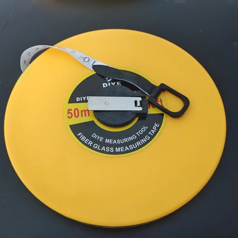 [JAMAIS UTILISÉ]Ruban à mesurer 50 mètres fibre de verre double graduation pieds mètres 164 pieds largeur 12 mm pour extérieur ingénieurs travaux publics arpentage