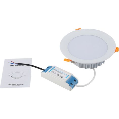 Panneau LED encastré 18W RGB+CCT variateur, plafonnier WiFi connecté luminaire (1/5)