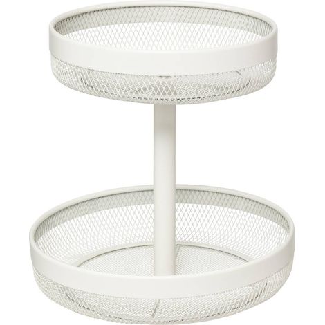 Cestino in metallo beige a 2 livelli mayaj - 5five