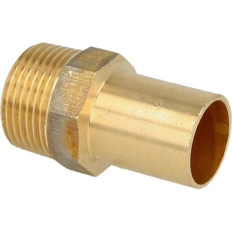 Raccord à sertir laiton rouge nipple de réduction 35 mm x 1 1/4’’ FM contour V