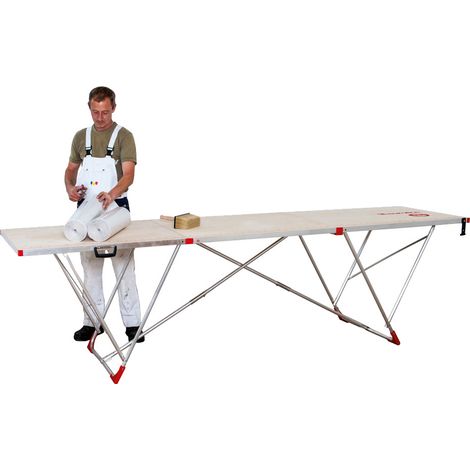 Euroline eurotap 810 Alu-Tapeziertisch 0,80m Breite 3,00m Länge