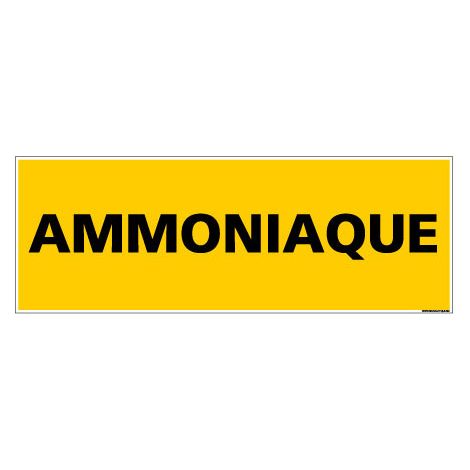 Panneau de Signalisation danger AMMONIAQUE (C0093) - Plastique PVC 1,5 mm - 210 x 75 mm
