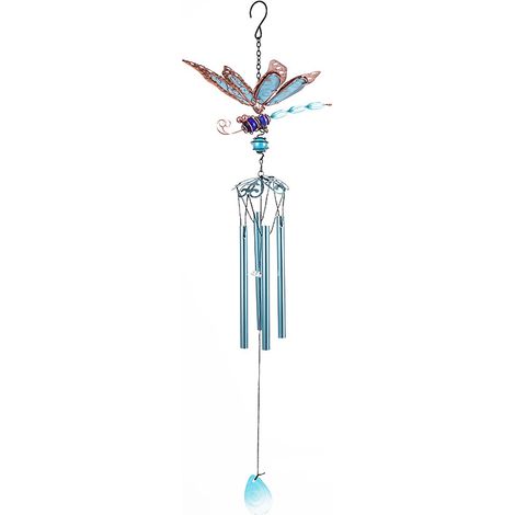 Lanterne libellule, carillon éolien d'extérieur à souvenirs avec ailes lumineuses, carillon éolien pour jardin, fenêtre et terrasse (1/2)