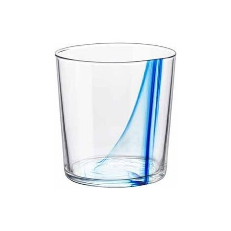 Vaso de vidrio Stria Blue 35,5 cl Ø 8,5 x H 9 cm