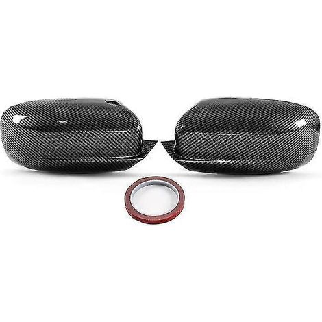 Bracingo Außenspiegelkappen, glänzend schwarz, Carbonfaser-Optik, passend für Dodge Charger (2011–2022) – Carbonfaser-Muster