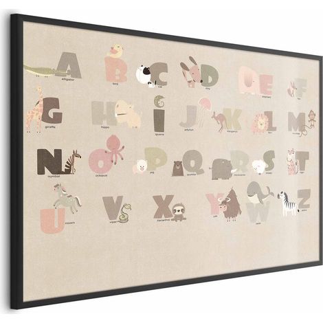 Póster - Alfabeto beige (1/4)