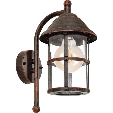 Applique Esterno Classica San Telmo Acciaio Marrone 1 Luce E27 (1/6)