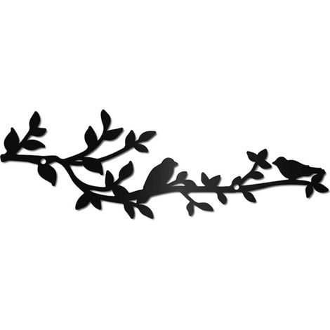 15 cm Art mural métal noir ferme, décoration murale pour salon chambre salle à manger (1/5)