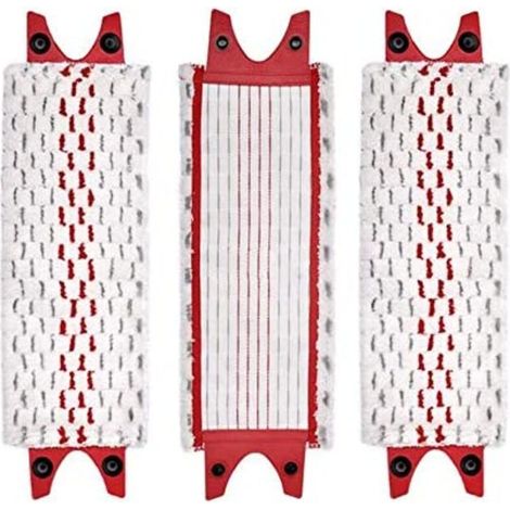 3 Pièces Têtes de Balai Vaporisateur et Chiffons Plats pour Système de Nettoyage UltraMax
