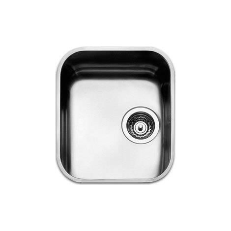 Apell FE340UBC Ferrara Lavello da Incasso 1 Vasca Sottotop 356 x 416 mm Profondita' 180 mm Acciaio Inox Spazzolato colore Inox