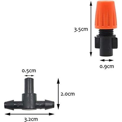10 Tropfbewässerungsdüsen, Sprinklerkopf-Zerstäuber, Bewässerungssprüher, Mikro-Tropfbewässerungstrimmer, Sprinklerköpfe (1/4)