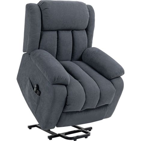 Sillón reclinable eléctrico con elevación y masaje, gris oscuro (1/5)