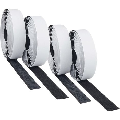 Klettband 6m x 2cm auf Rolle selbstklebend schwarz Klett- Flauschband (1/2)