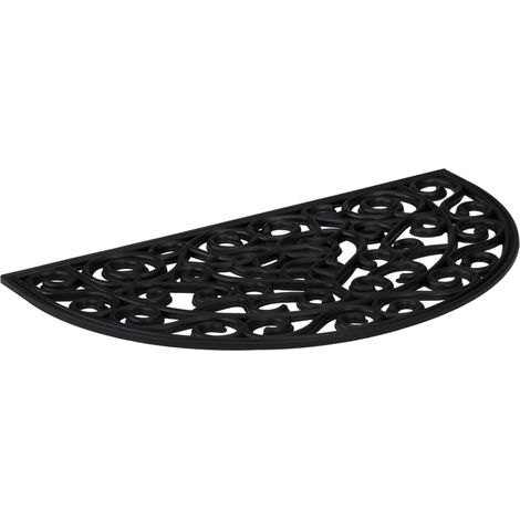 Tapis de porte demi-rond 45x75 cm caoutchouc (1/5)