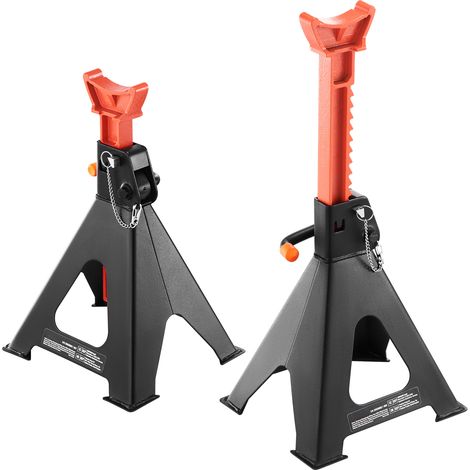 Mophorn – Chandelles de levage 6 T – Hauteur réglable 14,2-23 po – Mécanisme de verrouillage double – Acier pour SUV, camionnettes, voitures, UTV/VTT (1/5)