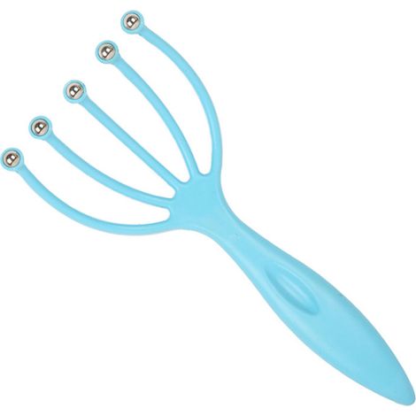 Masseur de cuir chevelu portable, masseur de tête SPA pour une relaxation profonde et une réduction du stress au bureau ou à la maison. Idée cadeau pour la fête des pères et la fête des mères. Bleu. (1/2)
