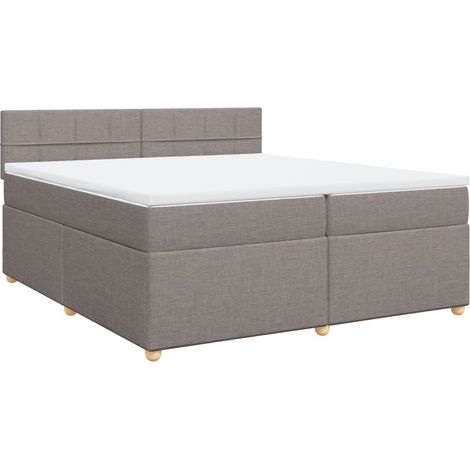 Maison Exclusive - Giroletto a Molle con Materasso Tortora 200x200 cm in Tessuto (1/5)