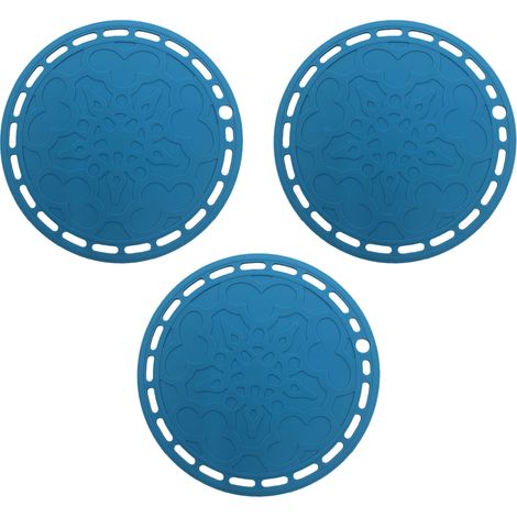 Sous-plat En Silicone - Rond 20 Cm - Résistant À La Chaleur Jusqu'à 230 °C - Pour Plats Chauds Casseroles Et Poêles - Lot De 4 (1/5)