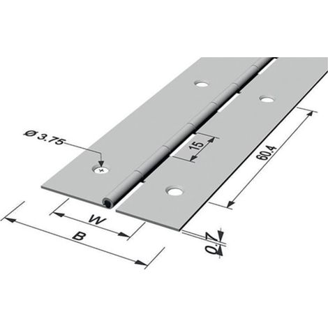PG  bisagra  de  varilla  B.abierta  32mm  S.0,7mm  600mm  Fe  barn.  -  14037 (1/2)