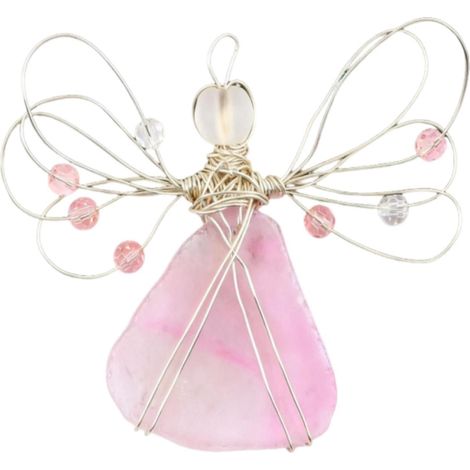 Pendentif En Verre De Mer - Suspension Artisanale En Fil Métallique - Décoration Naturelle Pour Fêtes - 1 Pièce (1/5)