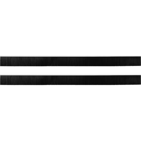 Brosses de porte adhésives 2 pcs Blanc 100 cm (1/5)