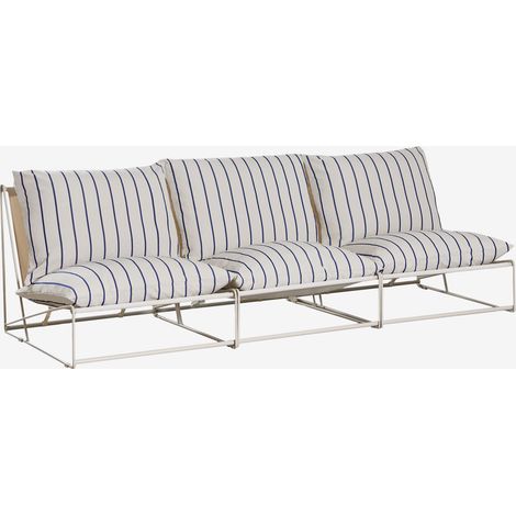 SKLUM Amaro 3-teiliges modulares Gartensofa Braun Tapioca - Dunkelblau