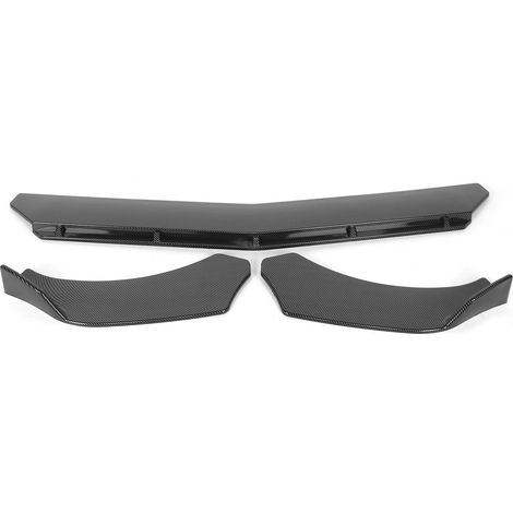 Kit de carrosserie universel de 3 pièces comprenant un spoiler de pare-chocs avant, des séparateurs et des ailerons en fibre de carbone pour la modification de votre voiture. (1/5)
