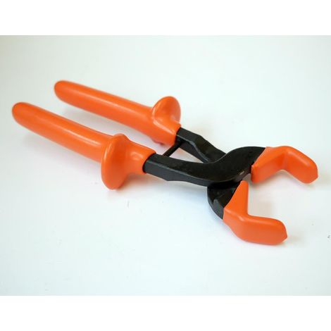 Pince arrache fusible hybride isolée 1000V orange longueur 210mm pour cartouche 46 à 59mm DERANCOURT