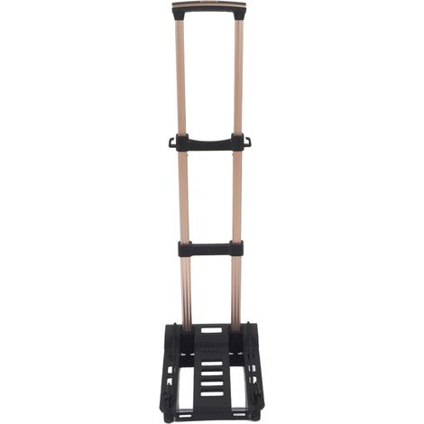 Chariot pliant à 4 roues silencieuses, diable réglable pour bagages et courses, charge max 40 kg (1/5)