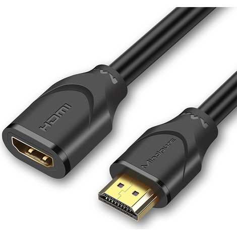Câble d'extension HDMI mâle vers femelle 4K 60Hz pour écran d'ordinateur