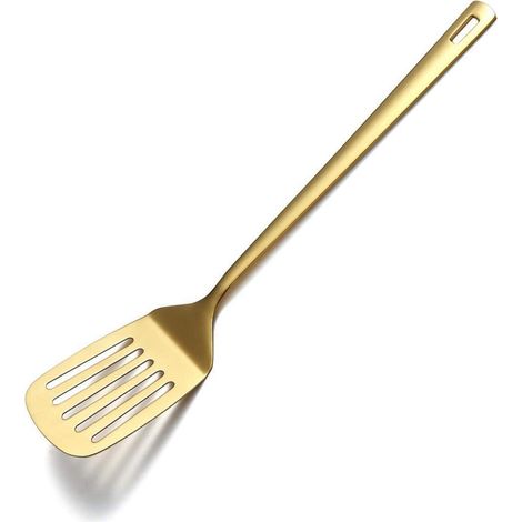 Goldener Schlitzwender aus Edelstahl, spülmaschinenfest, hitzebeständig