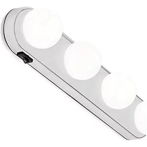 Lampe de studio avec 4 ampoules LED pour coiffeuse – Idéale pour le maquillage, fixation par ventouse, lumière naturelle, design moderne, portable, faible consommation d'énergie, installation facile,  (1/5)