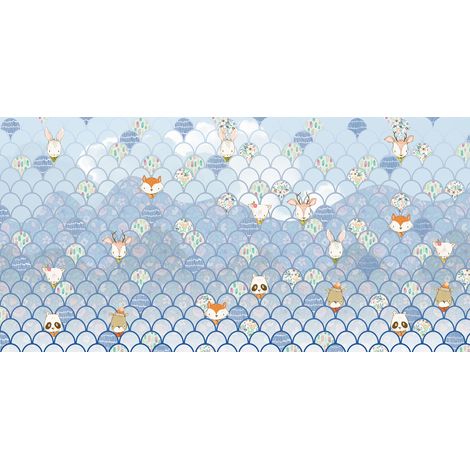 Papier peint panoramique enfant Shelly Bluewave (1/4)
