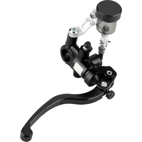 Maître-cylindre d'embrayage hydraulique droit pour moto, pompe de frein à poussée droite, noir (1/5)