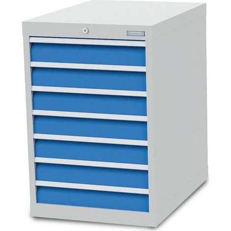 Schubladenschrank Tiefe 736, R 18-24, 7 x Schublade Maße in mm (BxTxH): 555 x 736 x 819