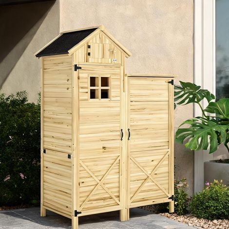 Chariot de jardin en madera métal 106 x 57 x 167 cm (1/5)