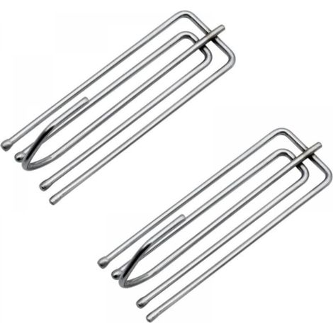 25 Pieces Stainless Steel Curtain Claw Hooks, Thick Curtain Hooks for Pleated Curtains and Heavy Door Curtains