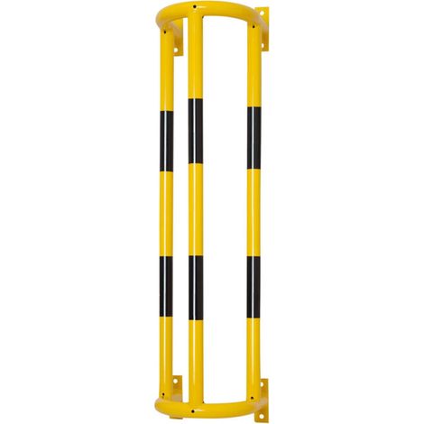 Moravia Protection de tuyau Grande 1500 noir/jaune 1500 x 350 x 300 mm avec plaques murales (1/5)