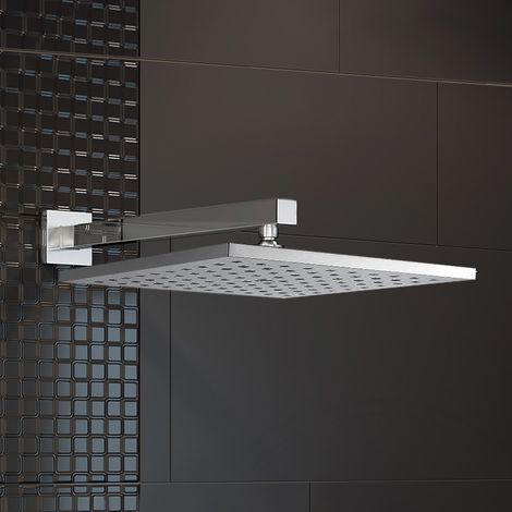 200mm Round Shower Head + Swivel Joint (1/3)
