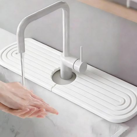 Tapis Égouttoir à Vaisselle en Terre de Diatomées Tapis d'Égouttage pour Évier Tapis Récupérateur d'eau, 45 x 10 cm, Tapis Egouttoir Vaisselle Tapis pour Évier de Cuisine et Salle de Bain (1/5)