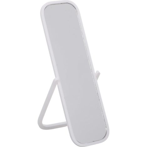 Miroir sur Pied Miniature Blanc pour Poupée Meuble de Maison de Poupée Compact en Plastique et Verre Décor Créatif pour Chambre D’garçon et Filles et Installation (1/5)