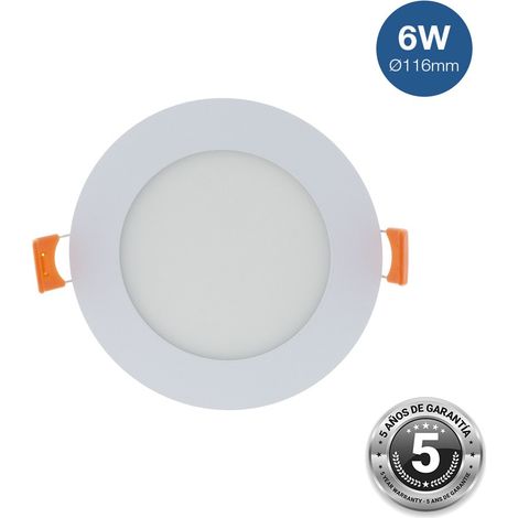 Barcelona Led – Spot LED encastrable rond 6W – Découpe Ø 110 mm – 450 lumens – Blanc chaud 3000K – Installation facile avec ressorts résistants – Garantie 5 ans