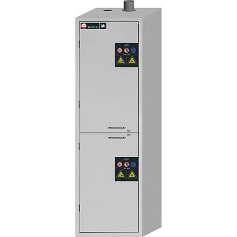 Armadio di sicurezza per prodotti corrosivi - Dim. 597x603x1965 mm - 30612-G-30614