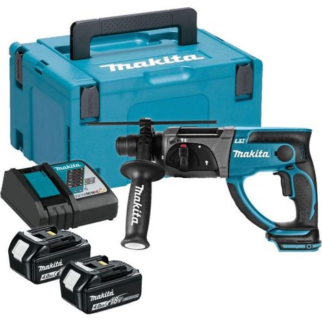 Makita – Perforateur burineur SDS-Plus 18V LXT 2J – Force de frappe équivalente machines filaires – Poignée orientable 360° – Pour béton armé