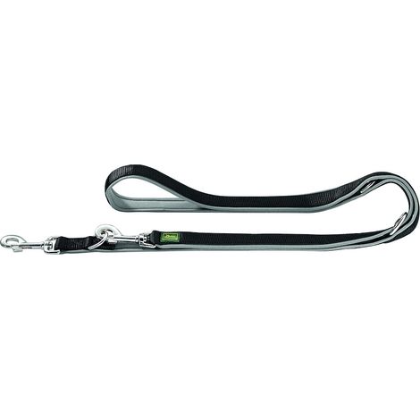 Verstellbare Führleine Neopren 15/200 Nylon oliv/schwarz
