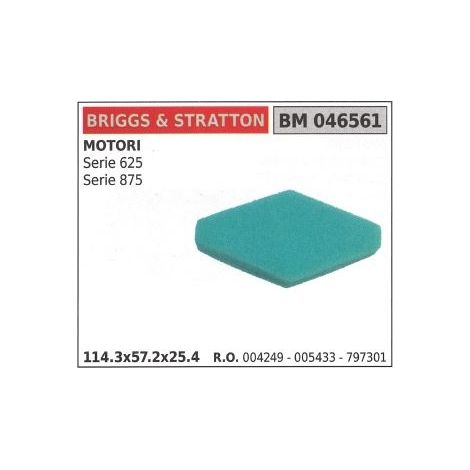 Filtro de aire BRIGGS&STRATTON cortacésped cortacésped serie 625 875