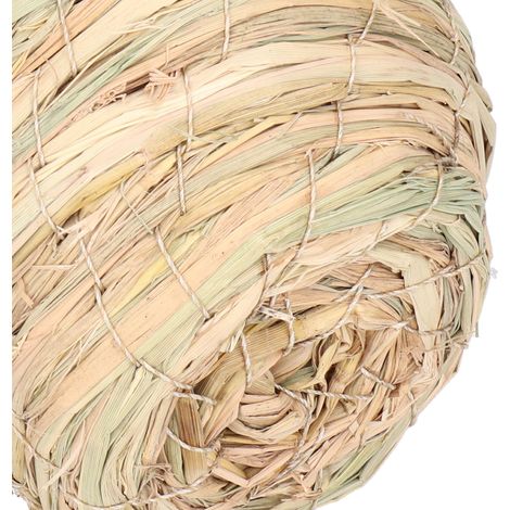 Maison Pour Oiseaux - En Paille Naturelle - Diamètre 12 Cm - Pour Petits Oiseaux Et Rongeurs - Lot De 5 (1/5)