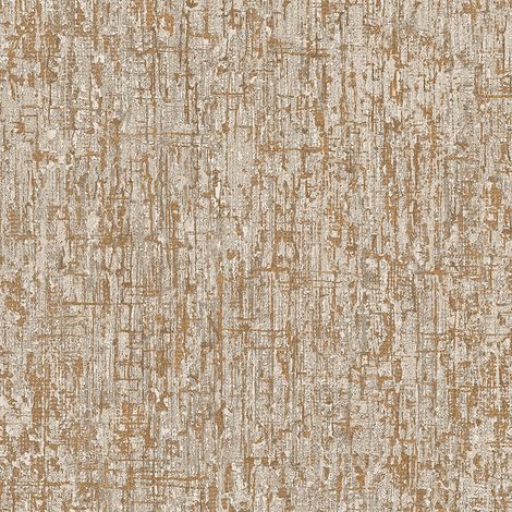 Textured wallpaper wall Profhome SA524076-DI hot embossed non-woven wallpaper embossed with decorative render look and metallic highlights beige bronze silk grey cream 5,33 m2