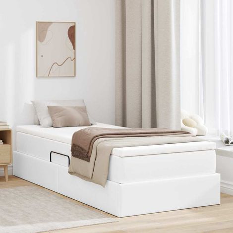 Letto con contenitore e materasso Bianco 90 x 200 cm vidaXL (1/5)